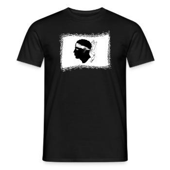 Corsica Flag Corsica Flag Corsica Corsica - Men's T-Shirt - black - Front - AI Model Male 178 light (178cm)