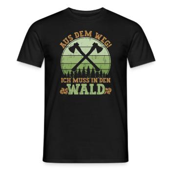 Aus dem Weg ich muss in den Wald - Männer T-Shirt - Schwarz - Vorne - AI Model Male 178 light (178cm)