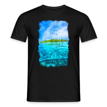 Fiji Wasser Insel Strand - Männer T-Shirt - Schwarz - Vorne - AI Model Male 178 light (178cm)