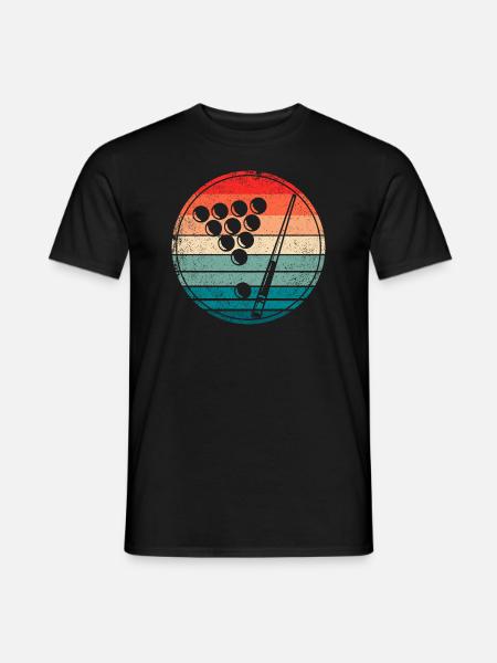 Retro Billiards Pool Player - Men's T-Shirt - black