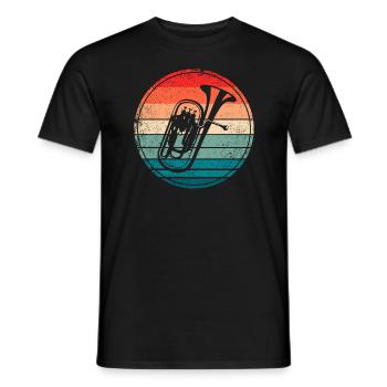 Euphonium Instrument de musique Orchestre Musique à vent - T-shirt homme - noir - Devant - AI Model Male 178 light (178cm)