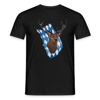 Trachten T shirt Bavière - T-shirt homme - noir - Devant - AI Model Male 178 light (178cm)