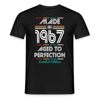 55th Birthday - Made in 1967 - Men's T-Shirt - black - Front - AI Model Male 178 light (178cm)