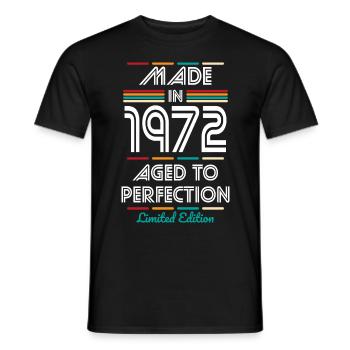 50th Birthday - Made in 1972 - Men's T-Shirt - black - Front - AI Model Male 178 light (178cm)