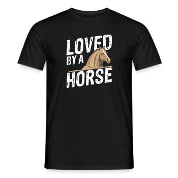 Lustig Pferde Sprüche Geschenk - Männer T-Shirt - Schwarz - Vorne - AI Model Male 178 light (178cm)