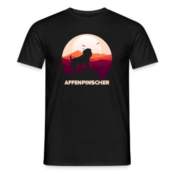 Chiens Affenpinscher - T-shirt homme - noir - Devant - AI Model Male 178 light (178cm)