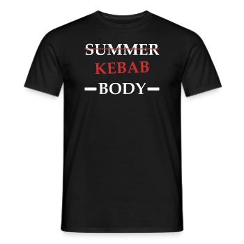Kebab Body - T-shirt homme - noir - Devant - AI Model Male 178 light (178cm)
