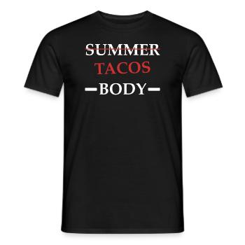 Tacos Body - T-shirt homme - noir - Devant - AI Model Male 178 light (178cm)