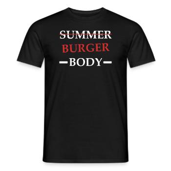 burger Body - T-shirt homme - noir - Devant - AI Model Male 178 light (178cm)