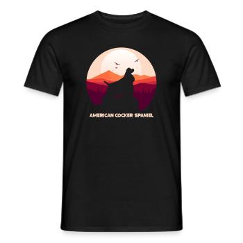 Cocker Spaniel américain - T-shirt homme - noir - Devant - AI Model Male 178 light (178cm)