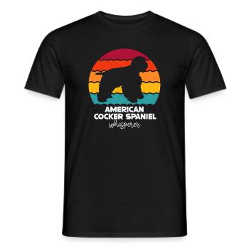 Cocker Spaniel américain - T-shirt homme - noir - Devant - AI Model Male 178 light (178cm)