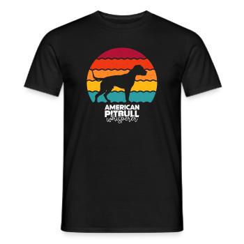 American Pit Bull Terrier - T-shirt homme - noir - Devant - AI Model Male 178 light (178cm)