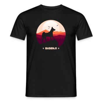 Basenji - Männer T-Shirt - Schwarz - Vorne - AI Model Male 178 light (178cm)