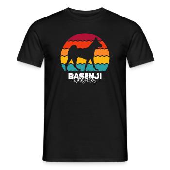 Basenji - Männer T-Shirt - Schwarz - Vorne - AI Model Male 178 light (178cm)