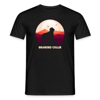 Bearded Collie - Männer T-Shirt - Schwarz - Vorne - AI Model Male 178 light (178cm)