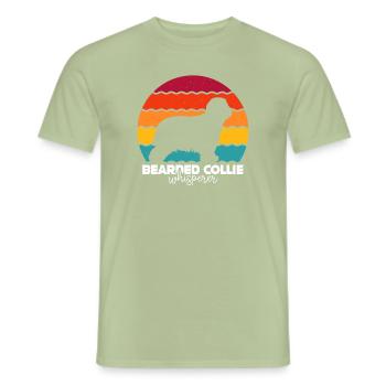 Bearded Collie - Men's T-Shirt - sage - Front - AI Model Male 178 light (178cm)