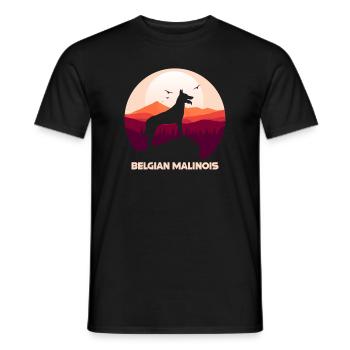 Berger belge malinois - T-shirt homme - noir - Devant - AI Model Male 178 light (178cm)