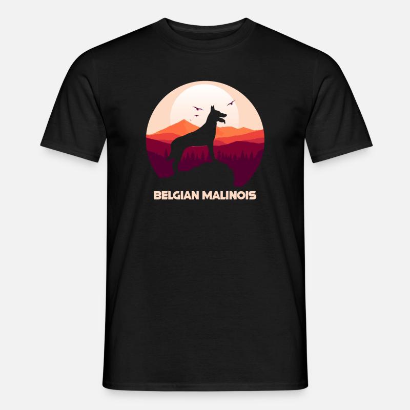 Malinois Belgischer Schäferhund - Männer T-Shirt - Schwarz