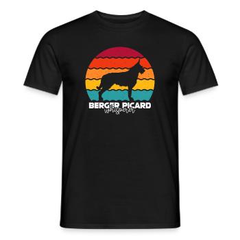 Berger de Picardie - Berger Picard - Männer T-Shirt - Schwarz - Vorne - AI Model Male 178 light (178cm)