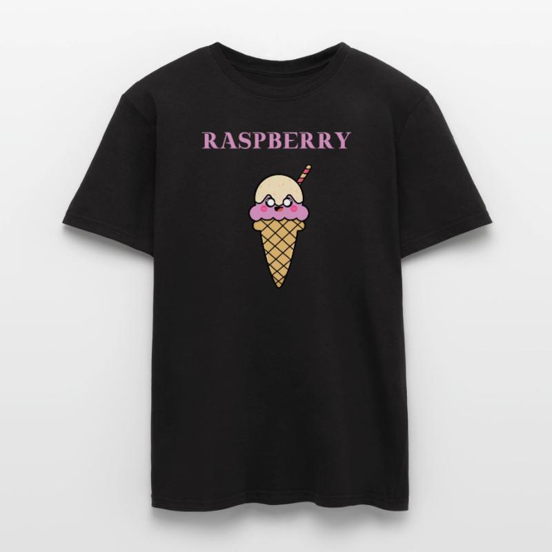 Raspberry Himbeer Eis Eiscreme Geschenkidee süß Männer T-Shirt