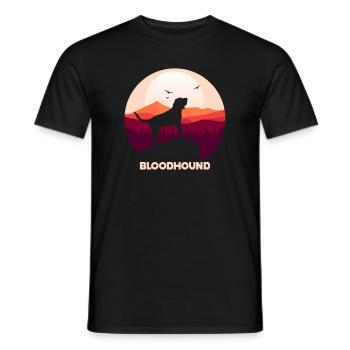 Bloodhound Hund - Männer T-Shirt - Schwarz - Vorne - AI Model Male 178 light (178cm)