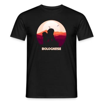 Bologneser Hunde Dad Dog Mom | Bologneser - Männer T-Shirt - Schwarz - Vorne - AI Model Male 178 light (178cm)
