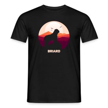 Briard - Berger de Brie - Briarden - T-shirt homme - noir - Devant - AI Model Male 178 light (178cm)