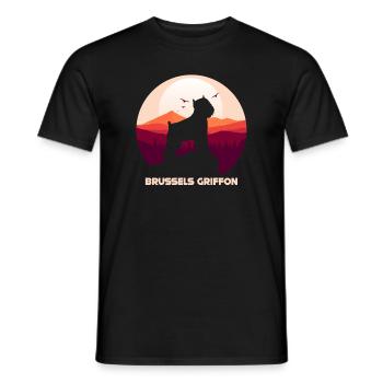Bruxelles Griffon Lover Propriétaire de chien Papa Maman - T-shirt homme - noir - Devant - AI Model Male 178 light (178cm)