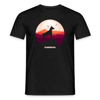 Dobermann - Männer T-Shirt - Schwarz - Vorne - AI Model Male 178 light (178cm)