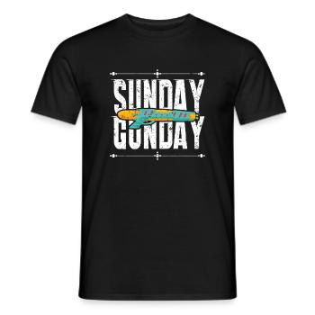 Sonntag Gunday - Männer T-Shirt - Schwarz - Vorne - AI Model Male 178 light (178cm)