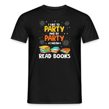 Ich mag es zu feiern und mit feiern meine ich Büch - Männer T-Shirt - Schwarz - Vorne - AI Model Male 178 light (178cm)