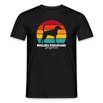 Français Foxhound Whisperer Retro Vintage - T-shirt homme - noir - Devant - AI Model Male 178 light (178cm)