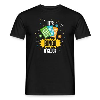 C’est Bingo O’clock Funny Bingo - T-shirt homme - noir - Devant - AI Model Male 178 light (178cm)