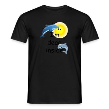 I'm Dead Inside - Funny Meme - Delphine u - Men's T-Shirt - black - Front - AI Model Male 178 light (178cm)