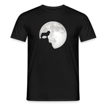 Propriétaire de chien australien pleine lune Berger australien - T-shirt homme - noir - Devant - AI Model Male 178 light (178cm)