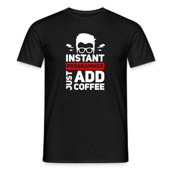 Café de programmeur amusant pour codeur - T-shirt homme - noir - Devant - AI Model Male 178 light (178cm)