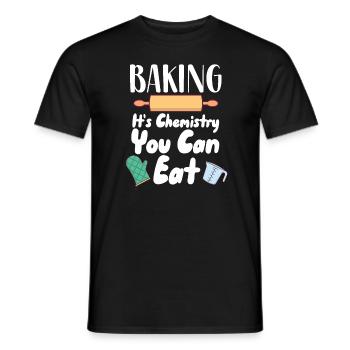 Backen - Chemie, die man essen kann - Männer T-Shirt - Schwarz - Vorne - AI Model Male 178 light (178cm)