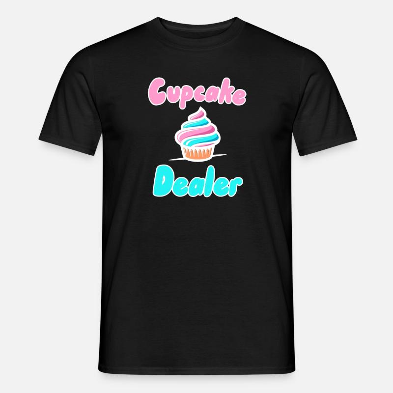 Cupcake-Händler - Männer T-Shirt - Schwarz