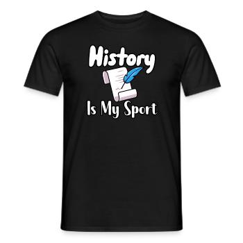 Geschichte ist mein Sport - Männer T-Shirt - Schwarz - Vorne - AI Model Male 178 light (178cm)