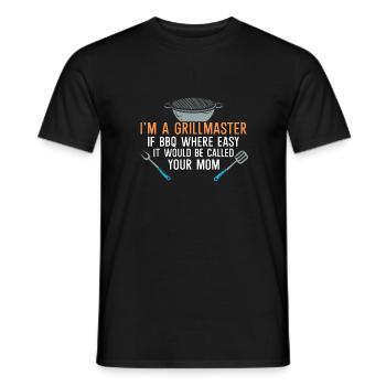 Ich bin ein Grillmeister Wenn BBQ einfach wäre, hi - Männer T-Shirt - Schwarz - Vorne - AI Model Male 178 light (178cm)