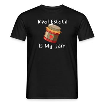 Immobilien sind meine Leidenschaft - Männer T-Shirt - Schwarz - Vorne - AI Model Male 178 light (178cm)