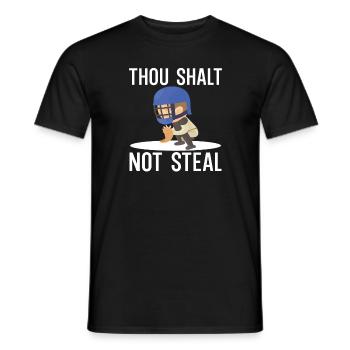 Du sollst nicht stehlen - Männer T-Shirt - Schwarz - Vorne - AI Model Male 178 light (178cm)