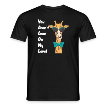 Du bist nicht mal auf meinem Niveau - Männer T-Shirt - Schwarz - Vorne - AI Model Male 178 light (178cm)