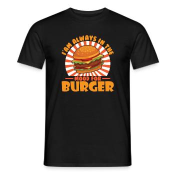 Ich bin immer in der Stimmung für Burger - Männer T-Shirt - Schwarz - Vorne - AI Model Male 178 light (178cm)