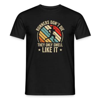 Laufen Läufer Joggen - Männer T-Shirt - Schwarz - Vorne - AI Model Male 178 light (178cm)