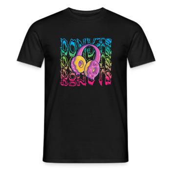 Donuts - Männer T-Shirt - Schwarz - Vorne - AI Model Male 178 light (178cm)