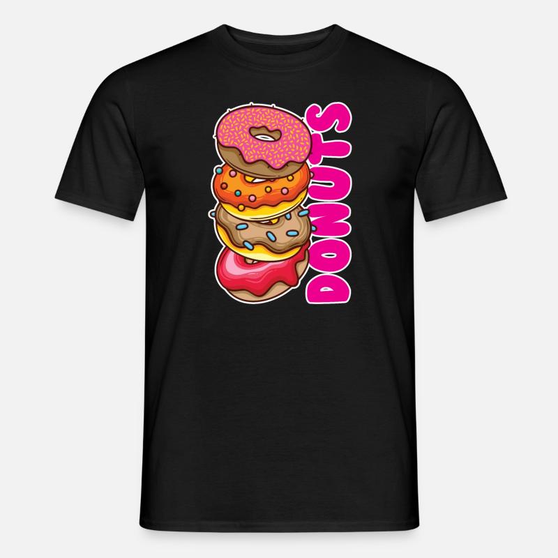 Donuts - Männer T-Shirt - Schwarz