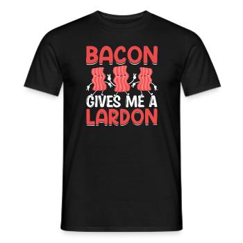 Speck gibt mir einen Lardon - Männer T-Shirt - Schwarz - Vorne - AI Model Male 178 light (178cm)