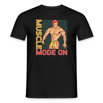 Muskelbetrieb Ein - Männer T-Shirt - Schwarz - Vorne - AI Model Male 178 light (178cm)