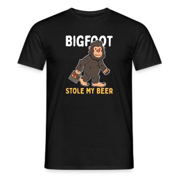 Bigfoot hat mein Bier gestohlen - Männer T-Shirt - Schwarz - Vorne - AI Model Male 178 light (178cm)